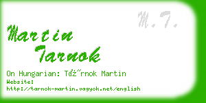 martin tarnok business card